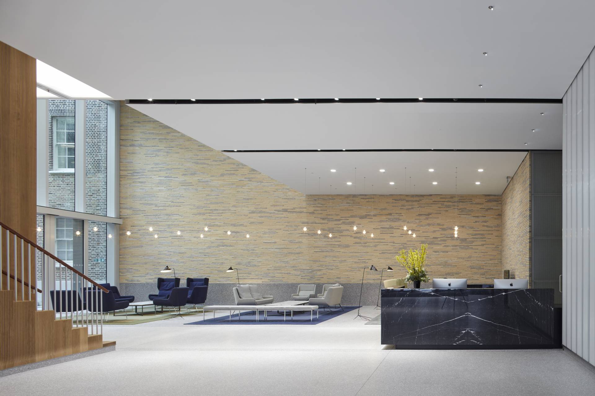 New Burlington Place foyer and reception desk